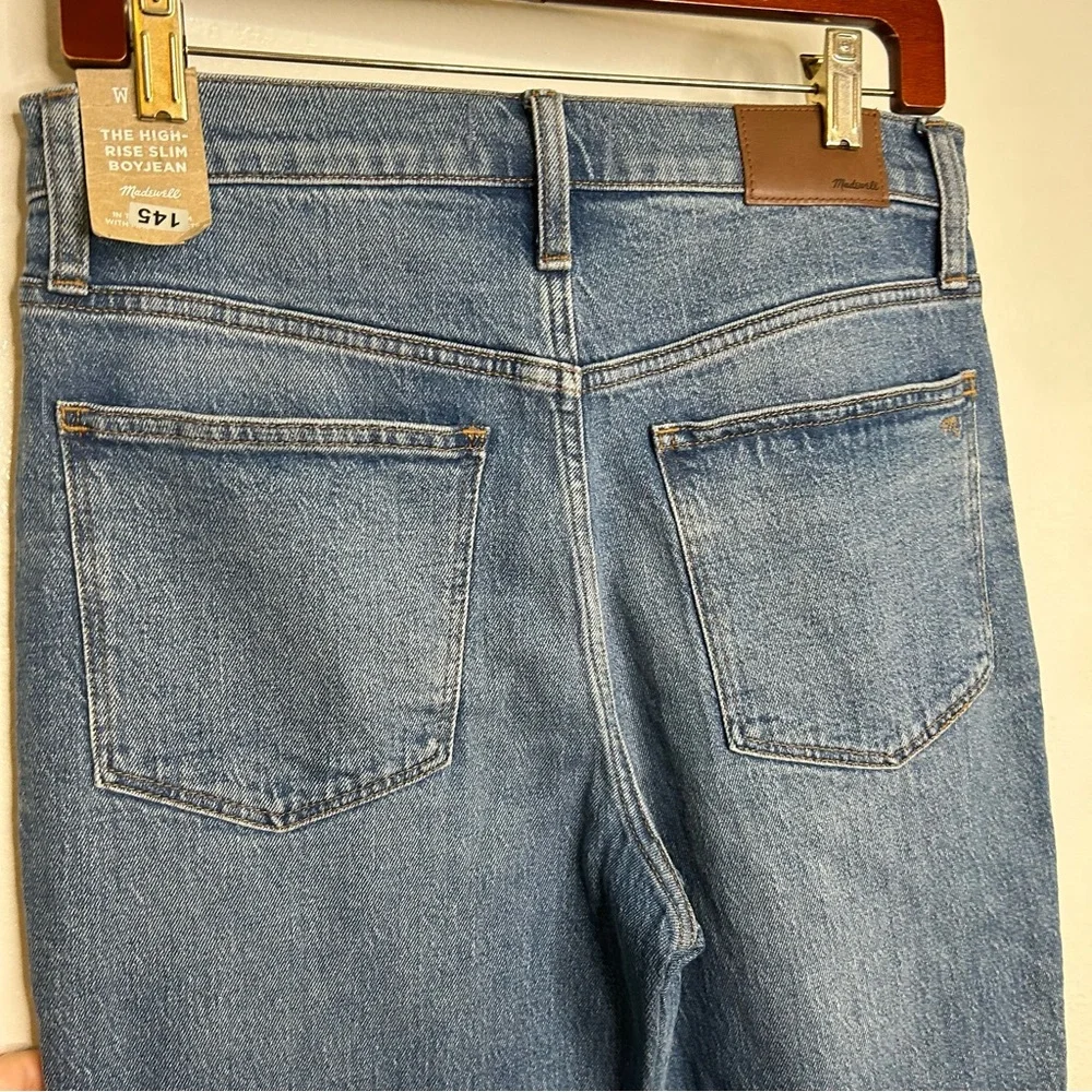 NWT Madewell The High Rise Slim Boyjean 26